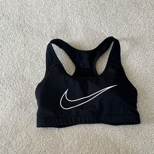 XS Nike Black Sports Bra with White Swoosh